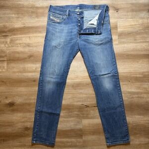 Diesel D-Yennox Jeans Men 32x32 Blue Regular Tapered Stretch Medium Wash 009NN